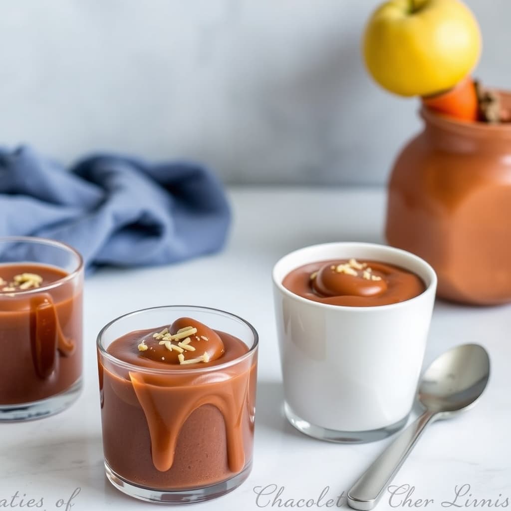 Saltet smør-karamell- og sjokolademousse