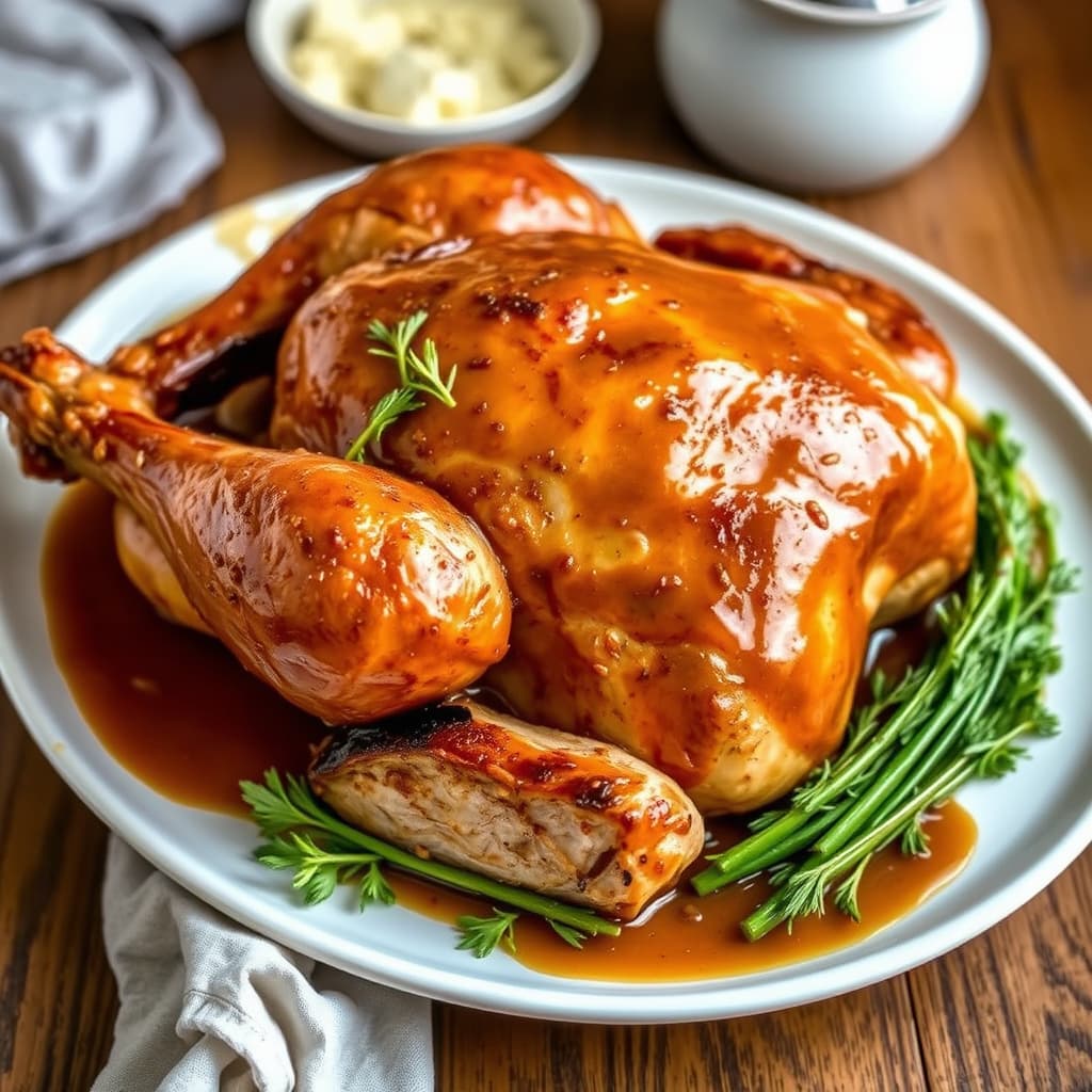 Saltet stekt kalkun med panne-sjy