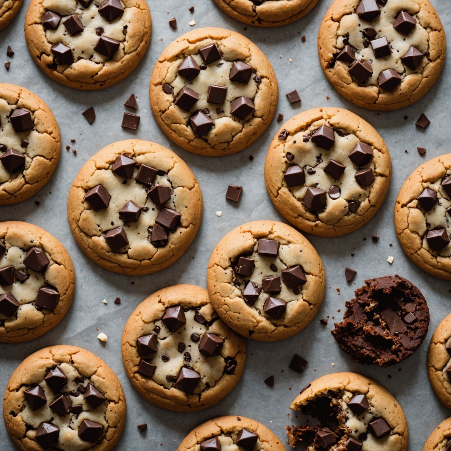 Saltete sjokoladebiter-kjeks