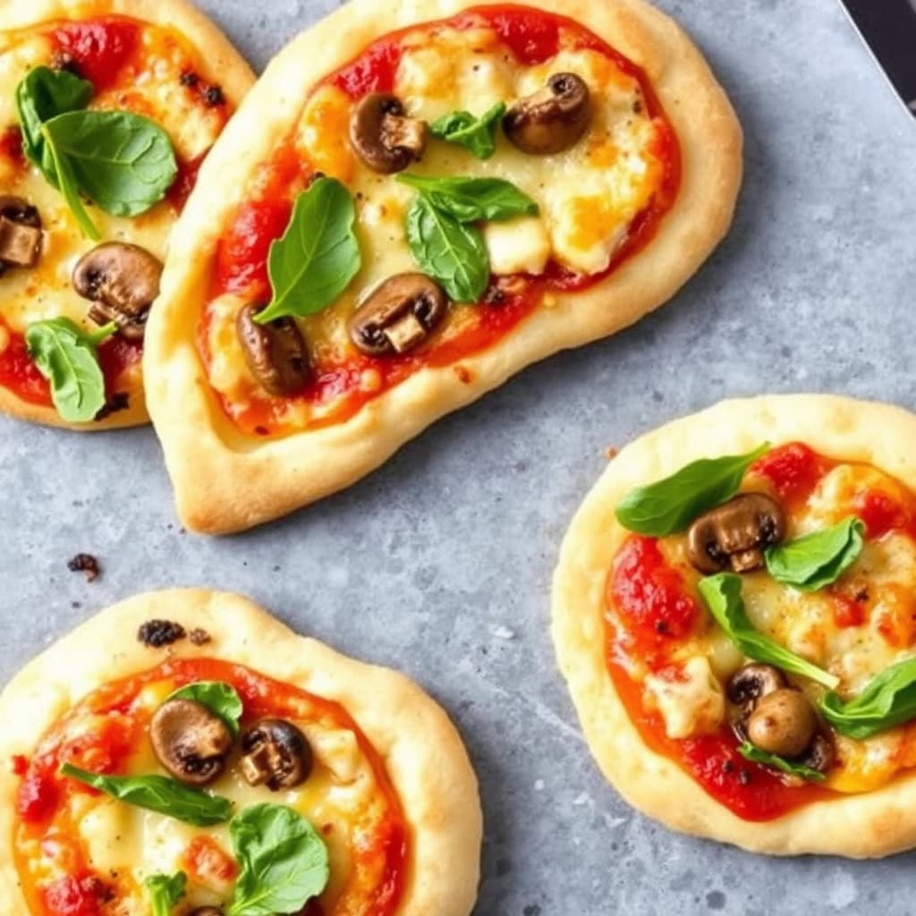 Sandwich Thins® sopp- og spinatminipizzaer