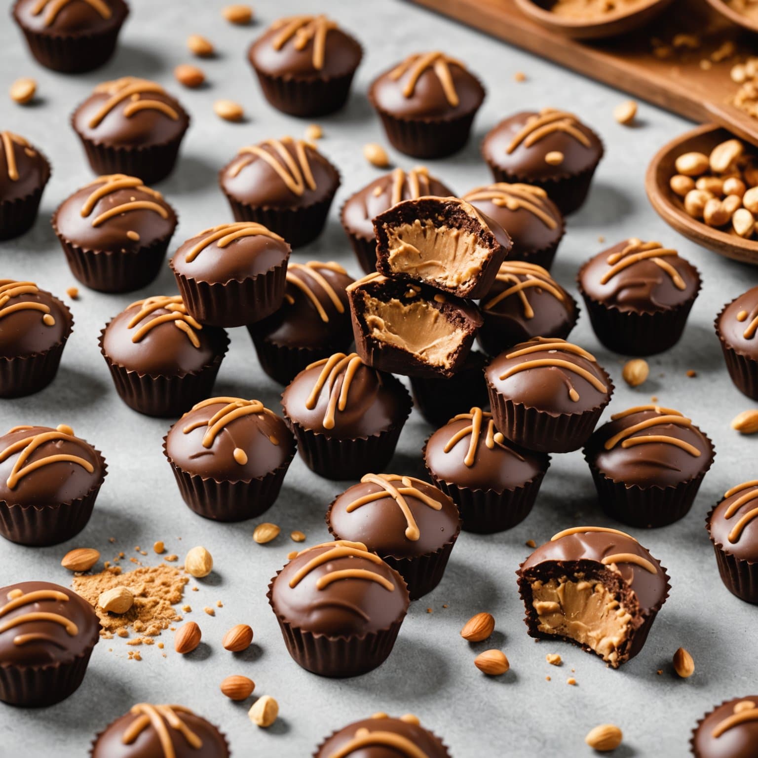 Sasas sjokolade- og peanøttsmørproteinbiter