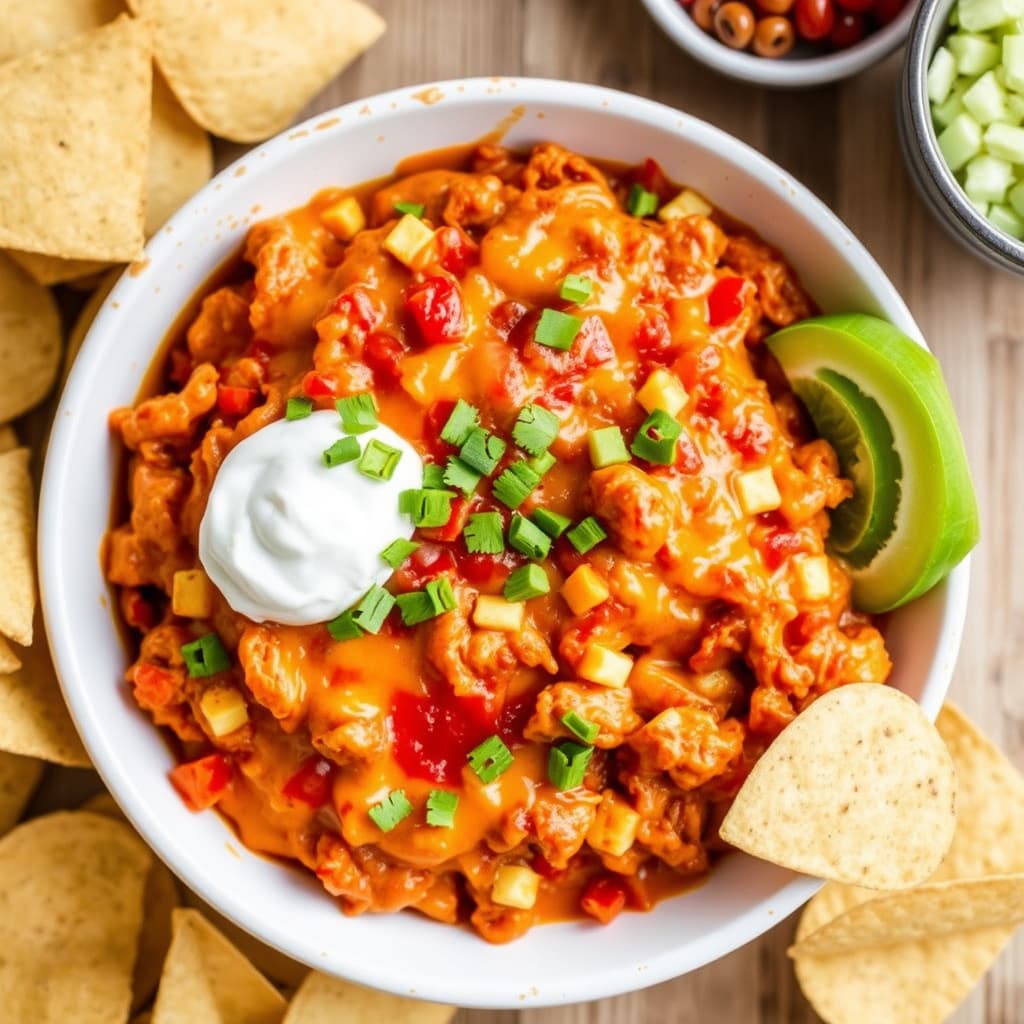 Sassy kylling- enchilada-dip