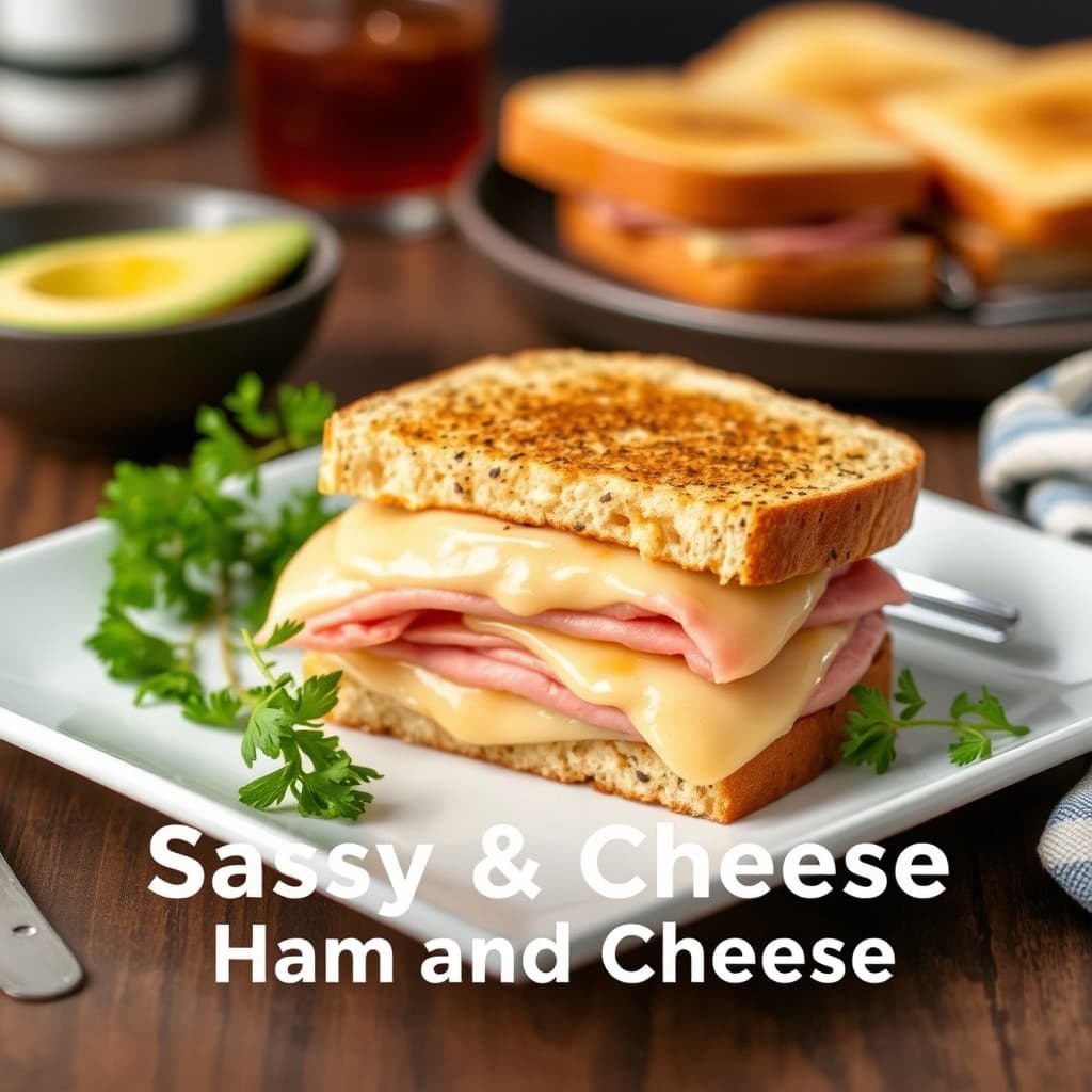 Sassy skinke- og ostesmørbrød