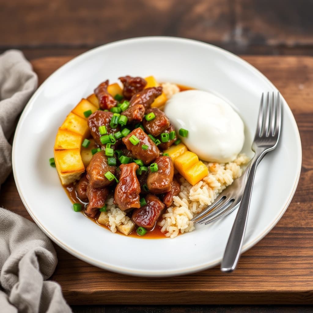 Sauerkålspai med asiatisk braisert and.