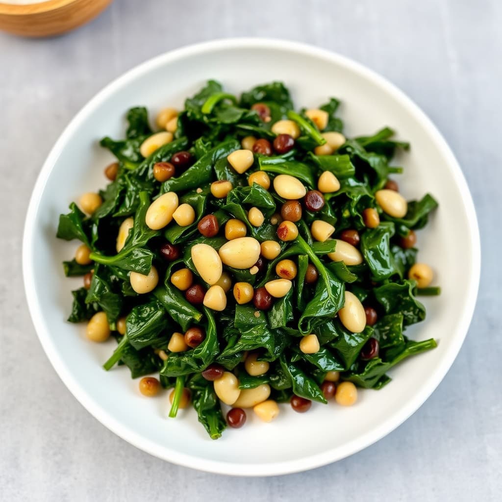 Sautert grønnkål med hvitløk, sjalottløk og kapers