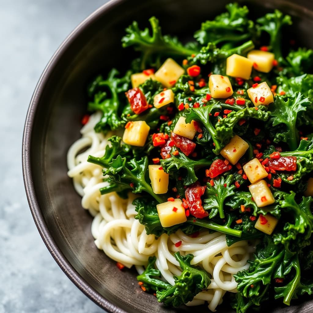 Sautert grønnkål med røkt paprika