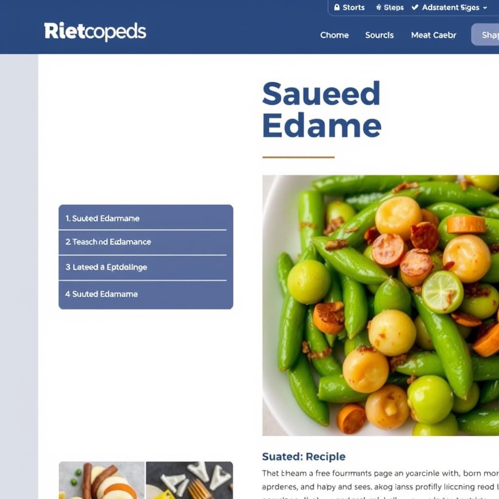 Sauterte edamamebønner