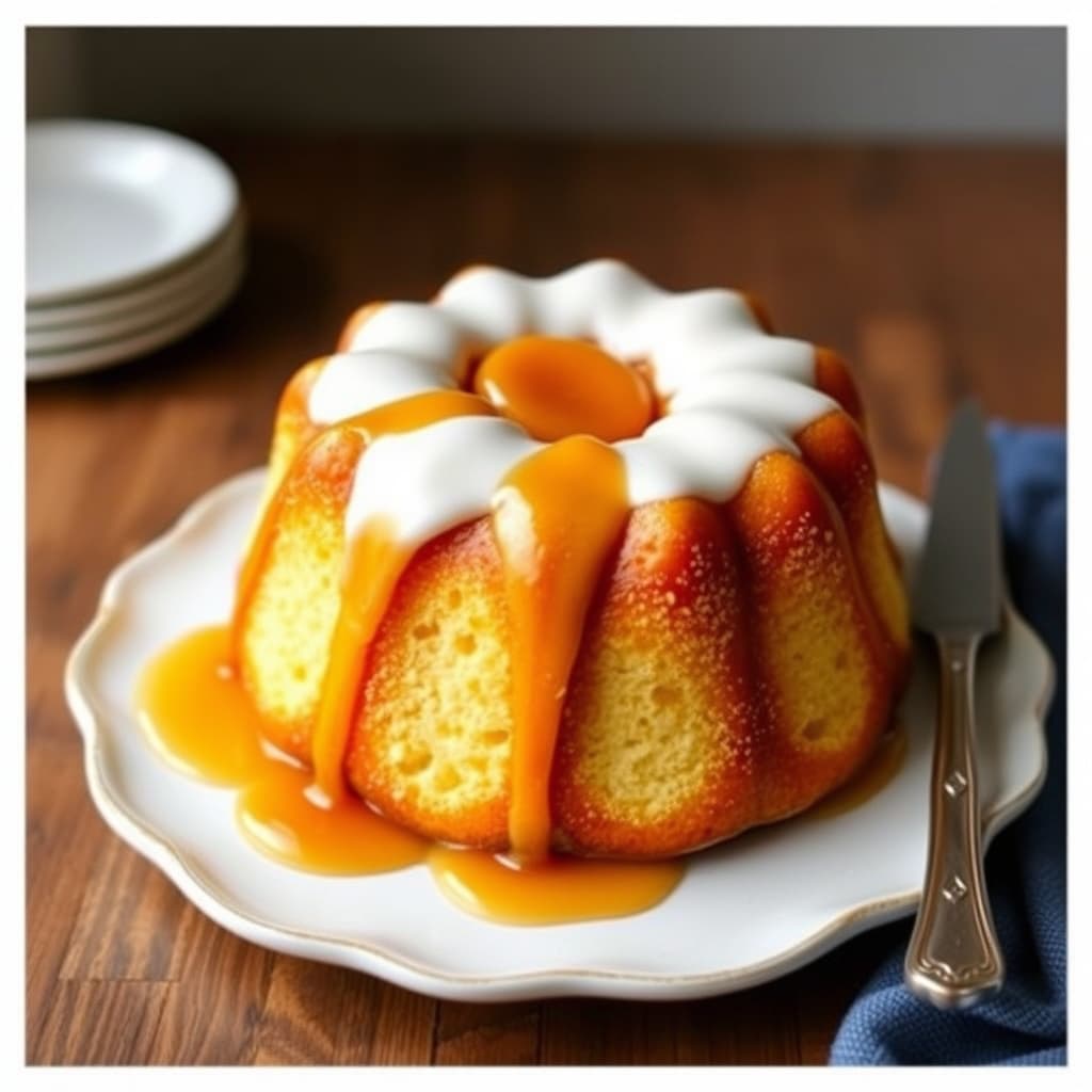 Savarin-kake med vanilje-Grand Marnier-sirup