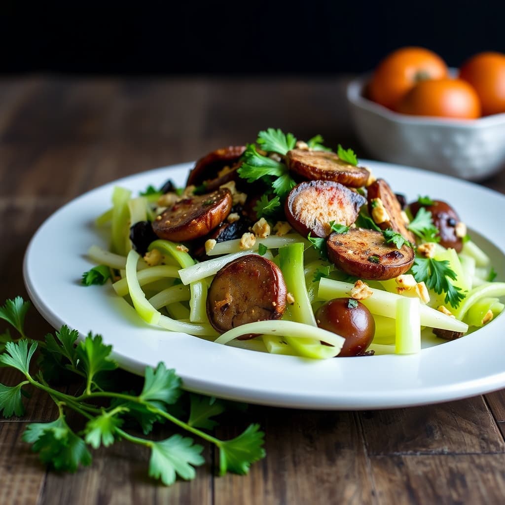 Selleri- og portobellosalat