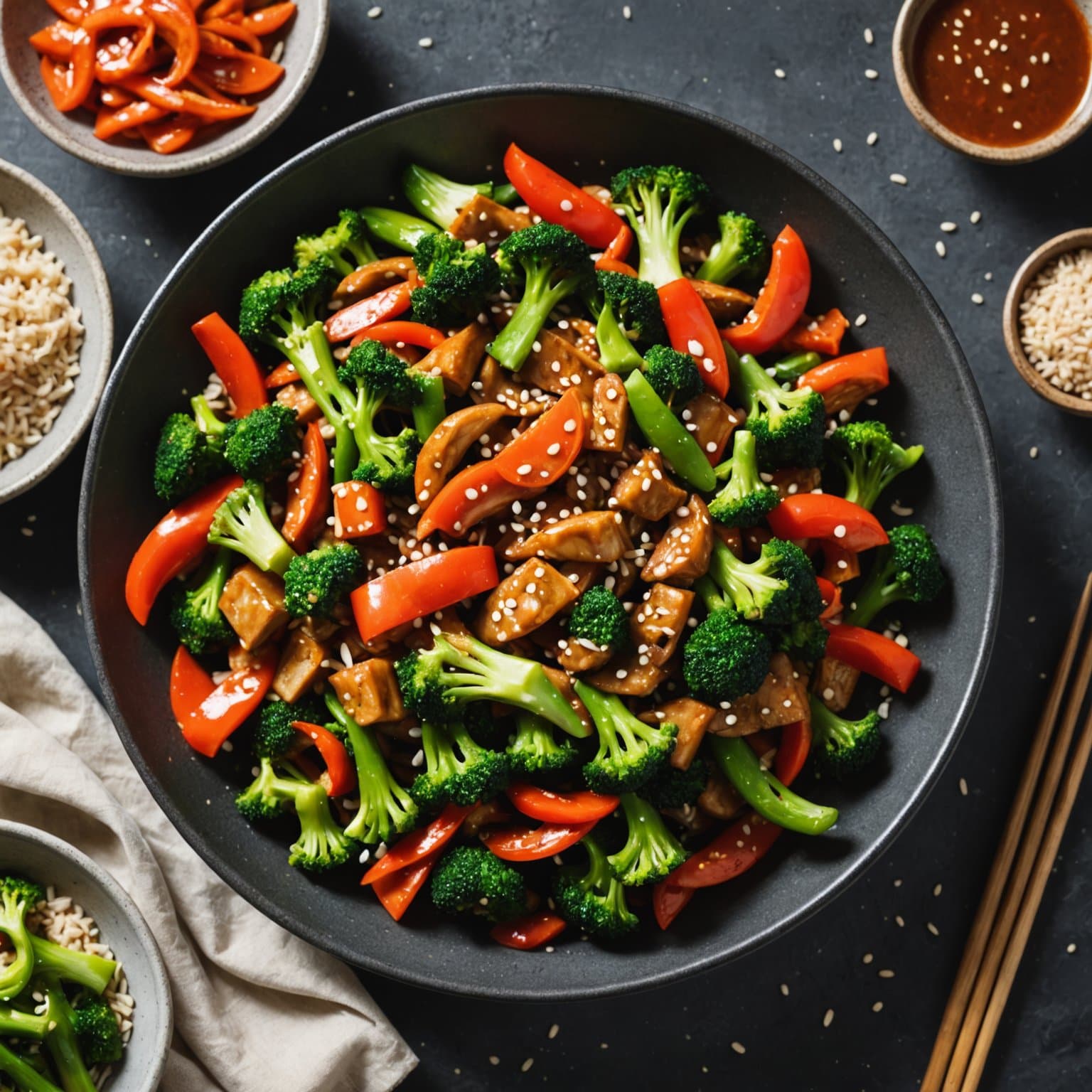 Sesam- og pepperstekt wokrett