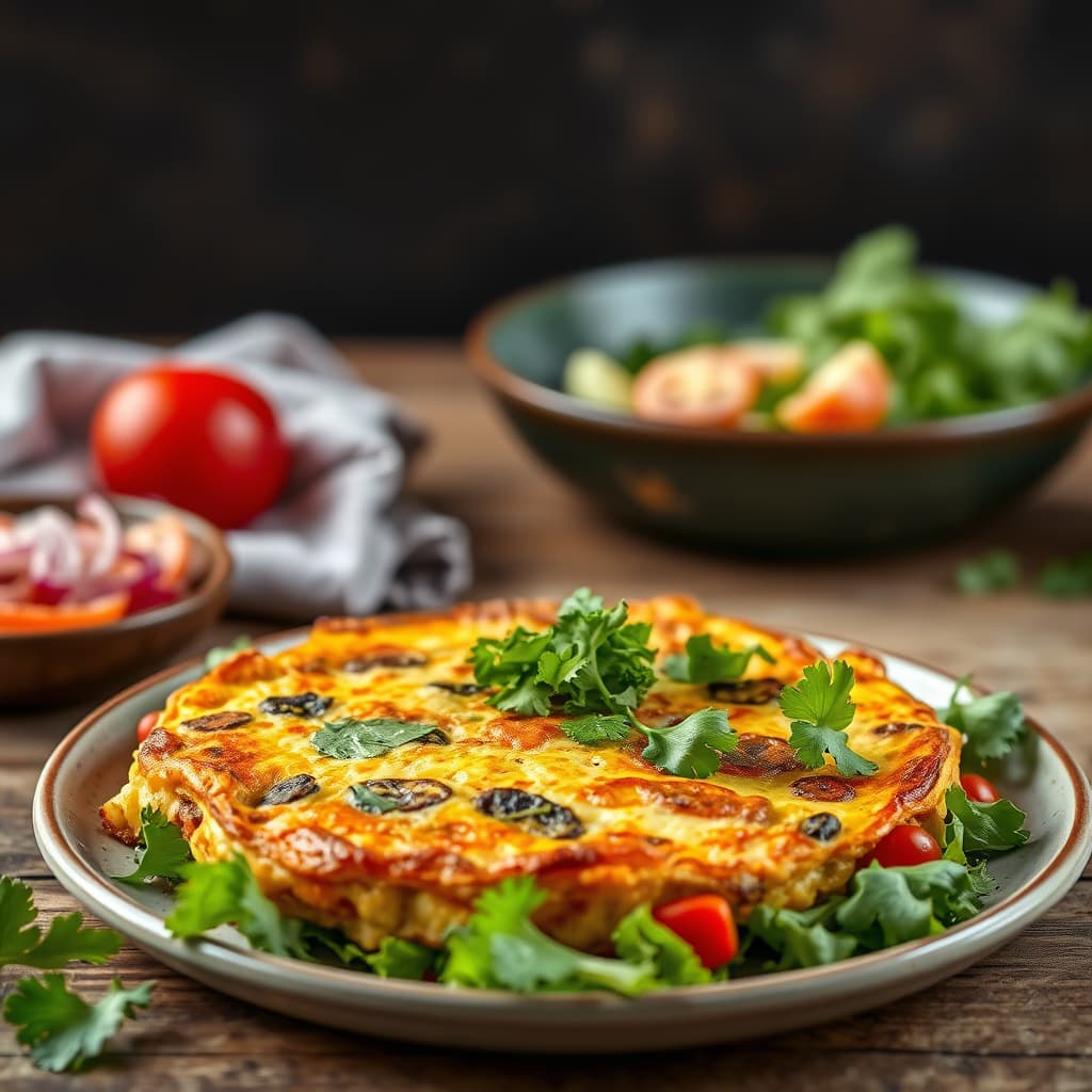 Sesongens meksikanske frittata med salat