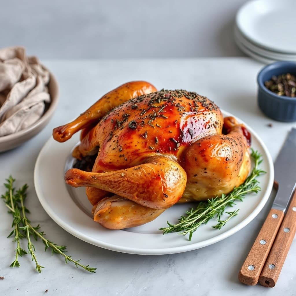 Shallot- og timianmarinert stekt kalkun