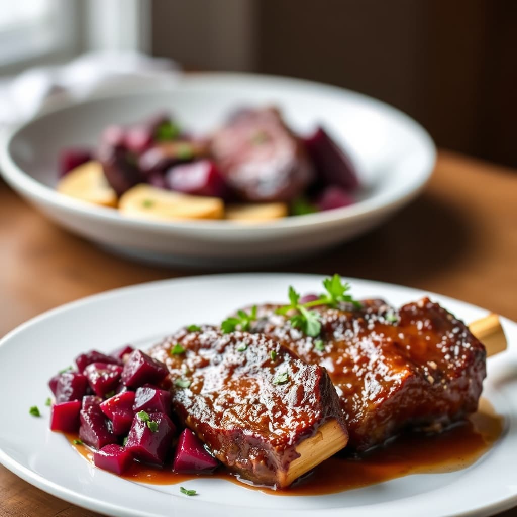 Short Ribs med rødbeter