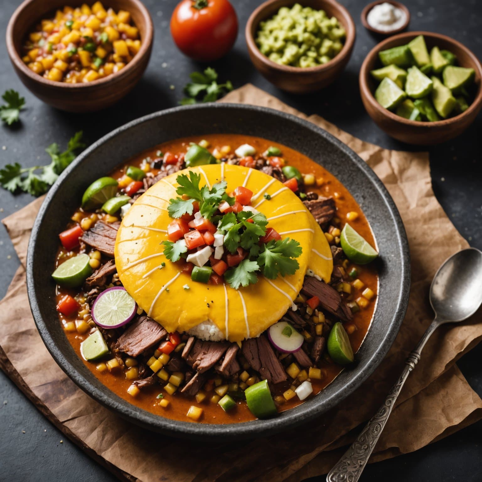 Silpancho fra Cochabamba, Bolivia