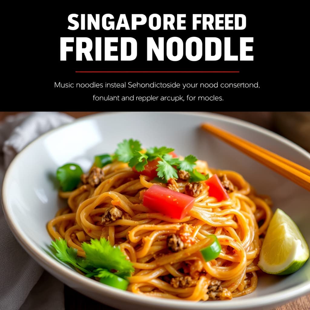 Singapore-friterte nudler
