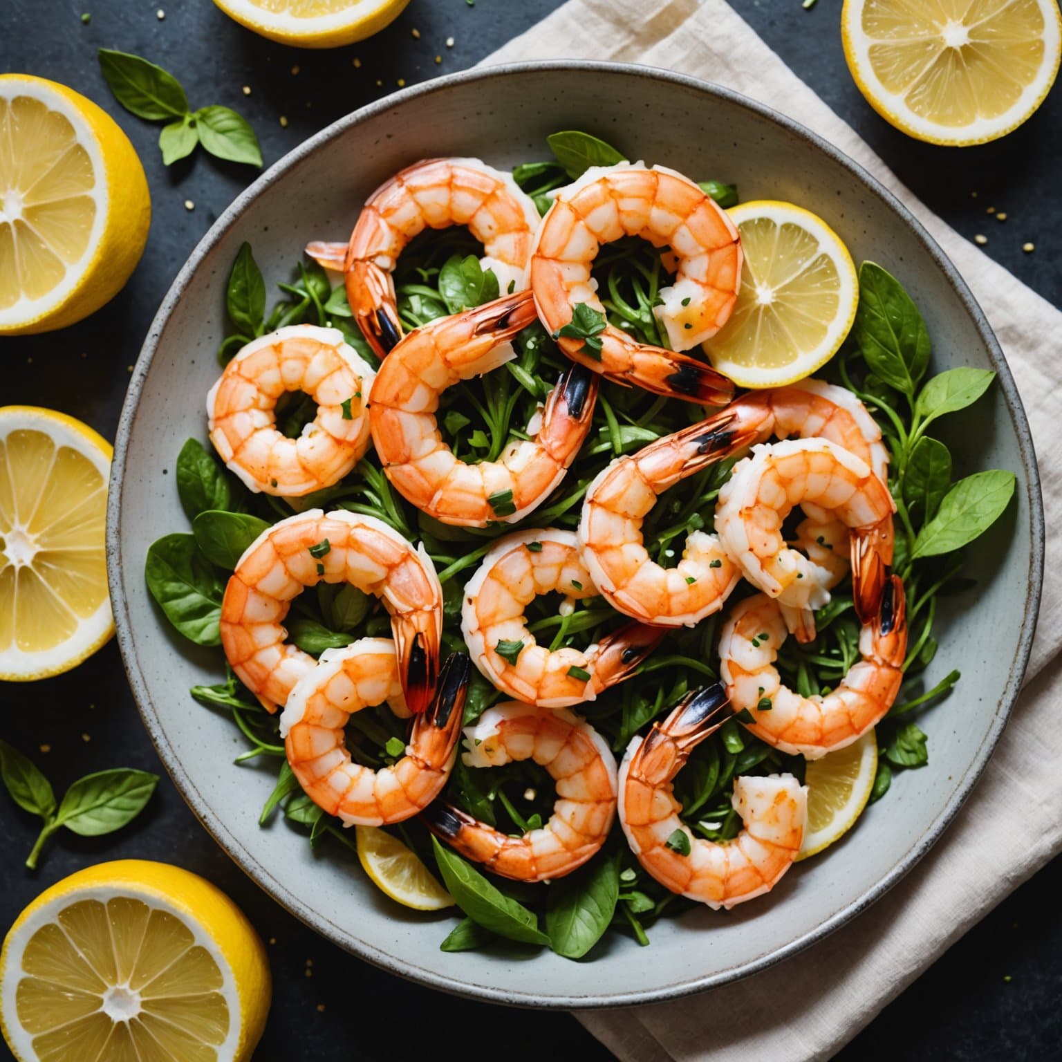 Sitron-grillet reke cocktail