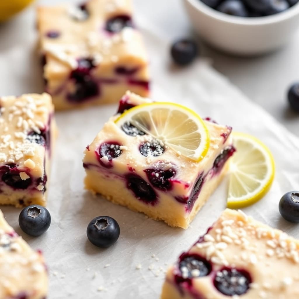 Sitron-lime-blåbærkaker