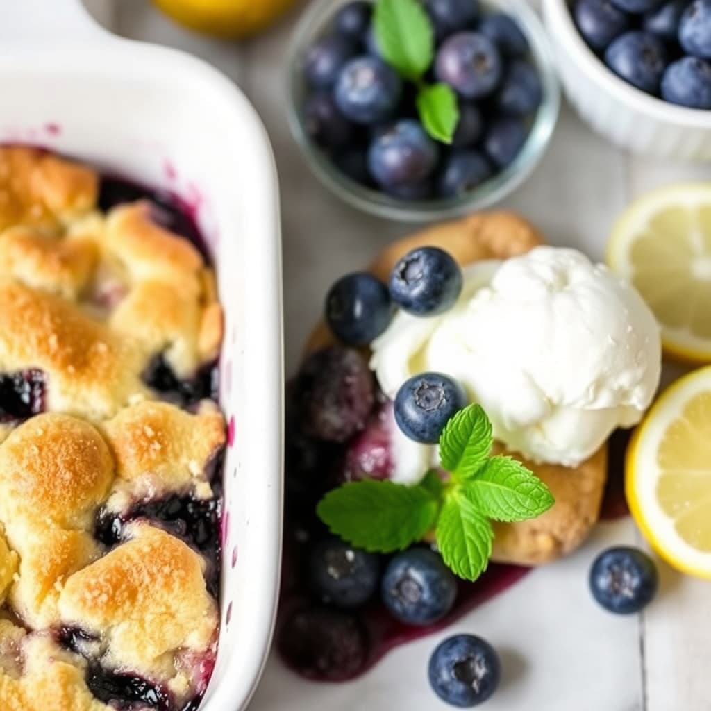 Sitron- og blåbærkakemiks