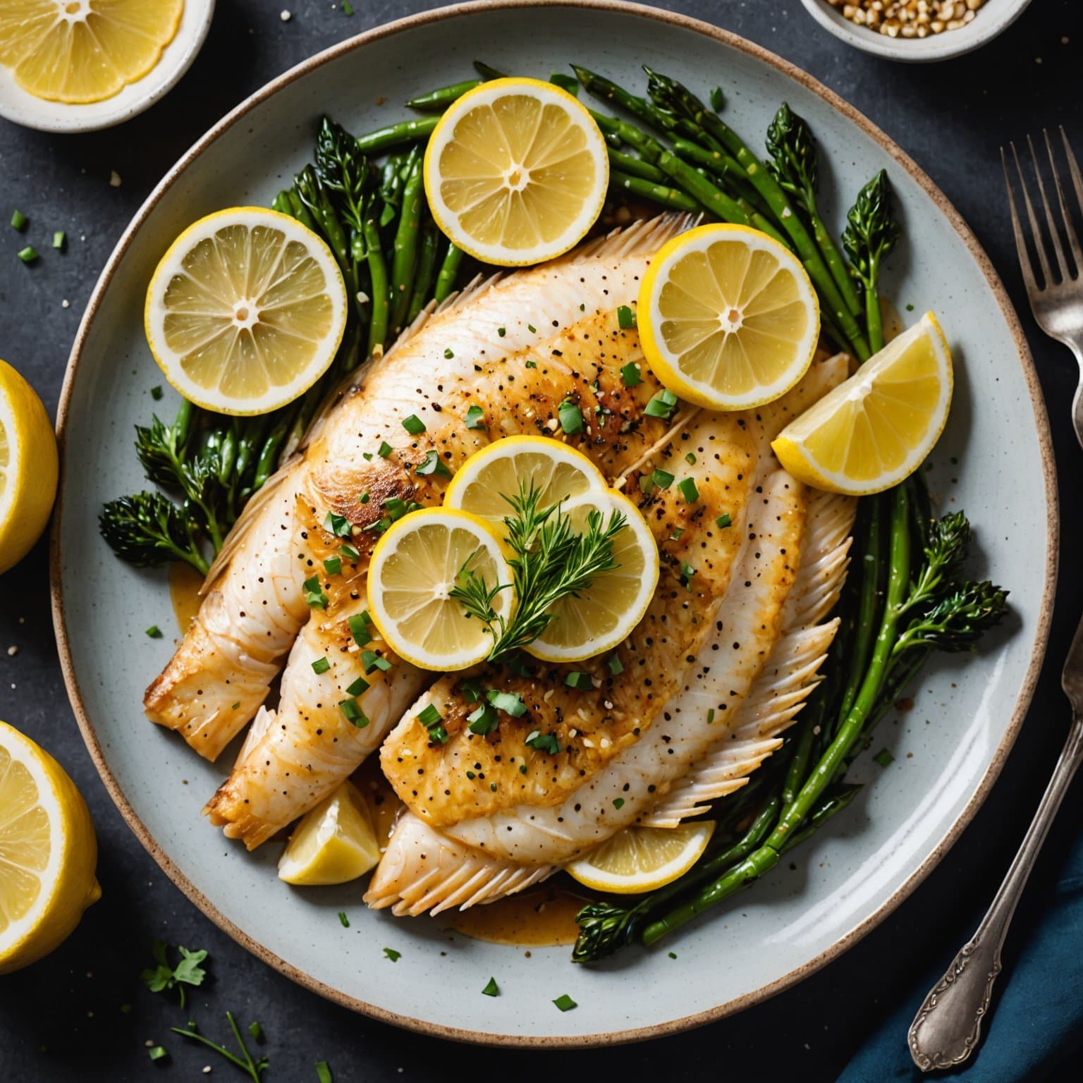 Sitron- og hvitløksstekt tilapia