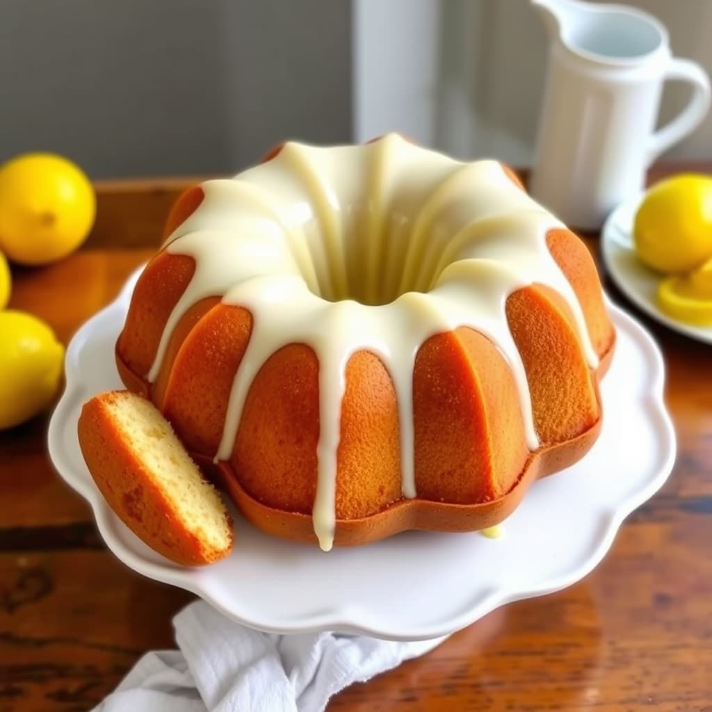 Sitron- og kulturmelkskake i form