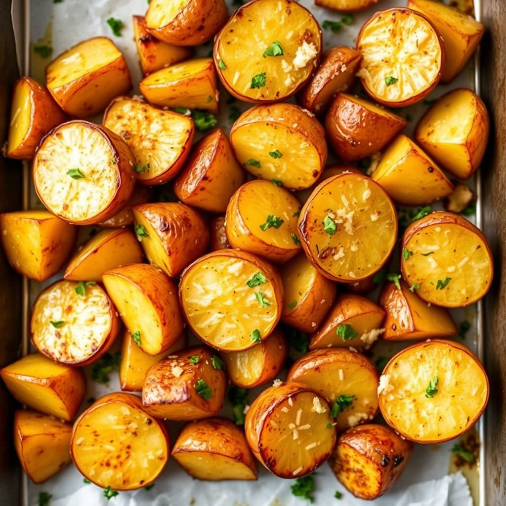 Sitron- og parmesanbakte poteter