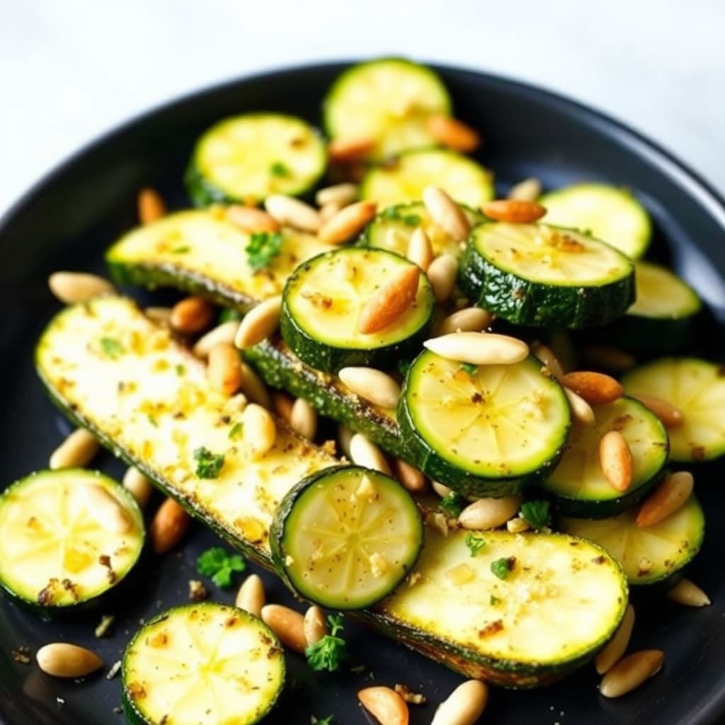 Sitron- og sitrusaktig squash med pinjekjerner