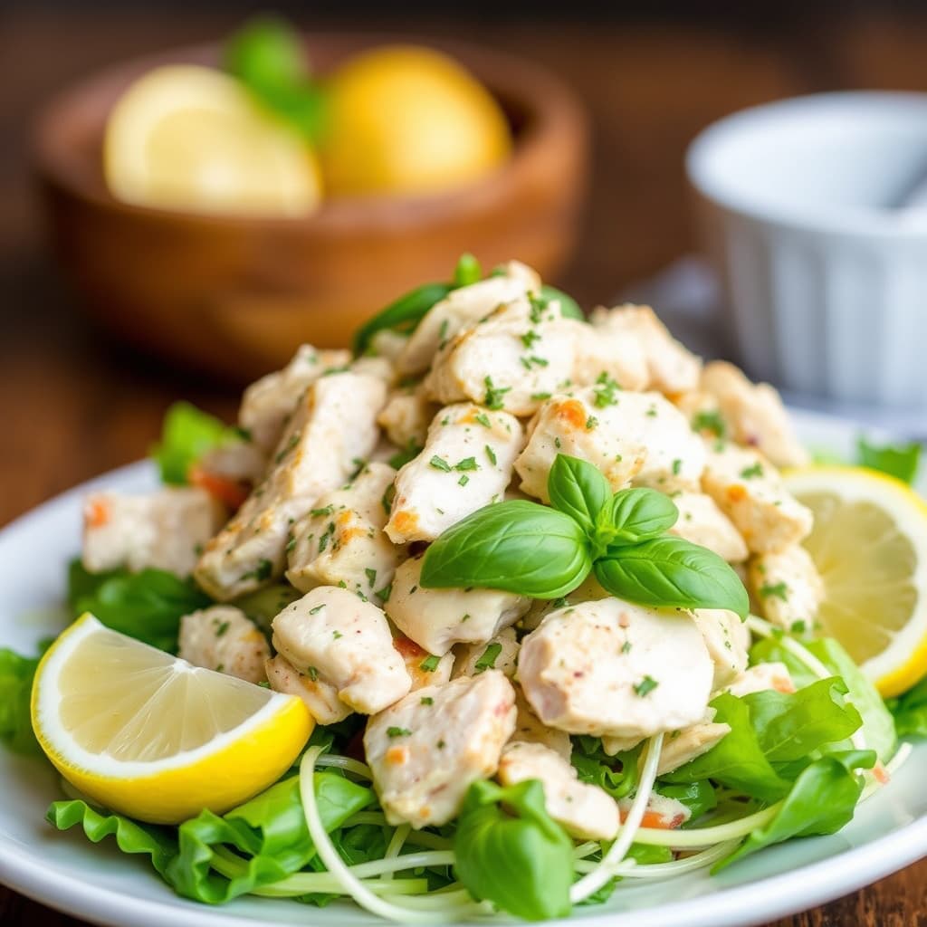 Sitronbasil kyllingsalat