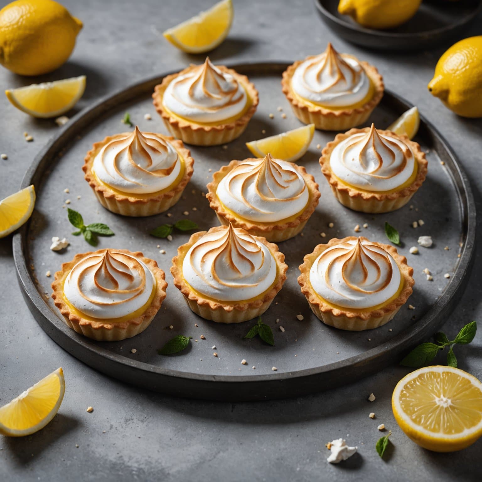 Sitronkrem- og marengstærter