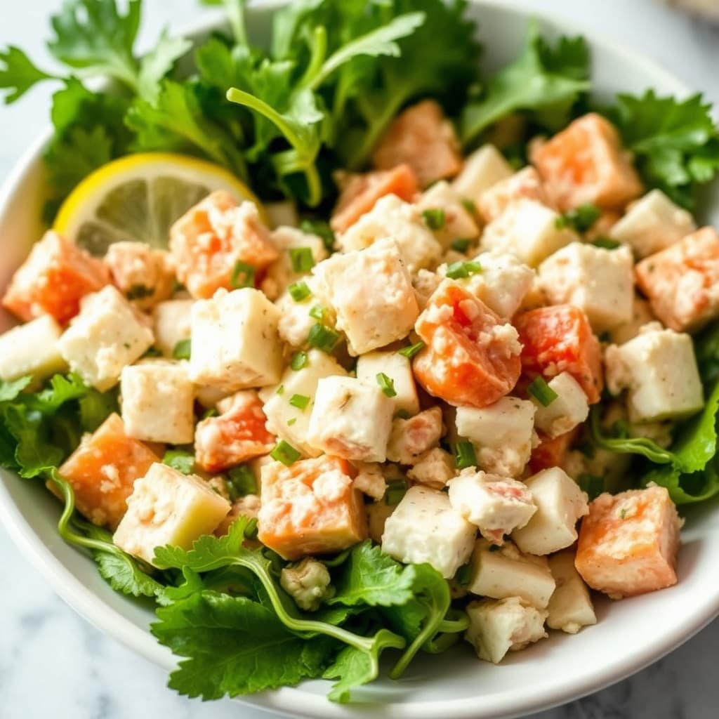 Sitronkrepssalat med babygrønt