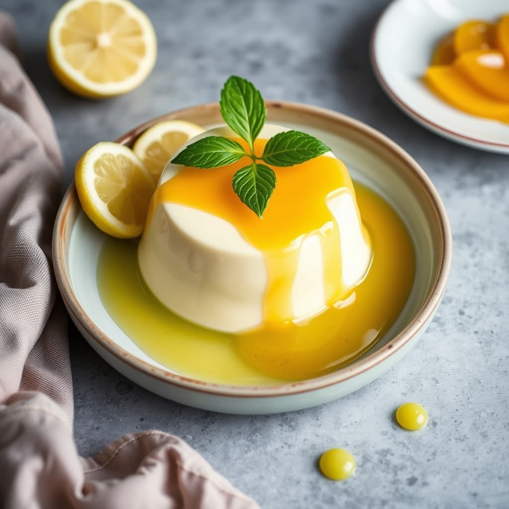 Sitronpannacotta med sitronmarmelade