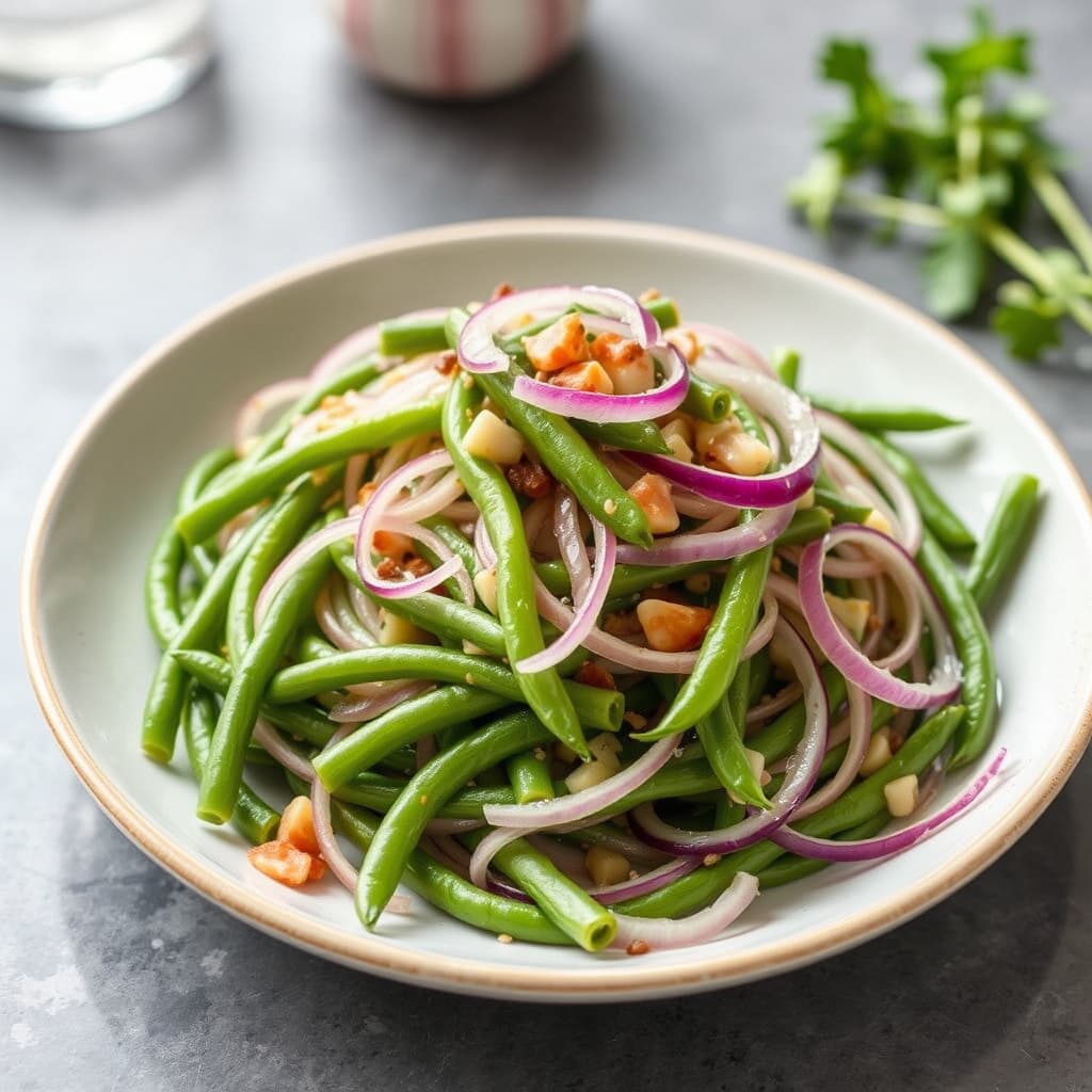 Sitrus- og løksalat med bønner