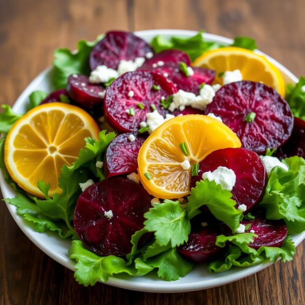 Sitrus- og rødbetsalat