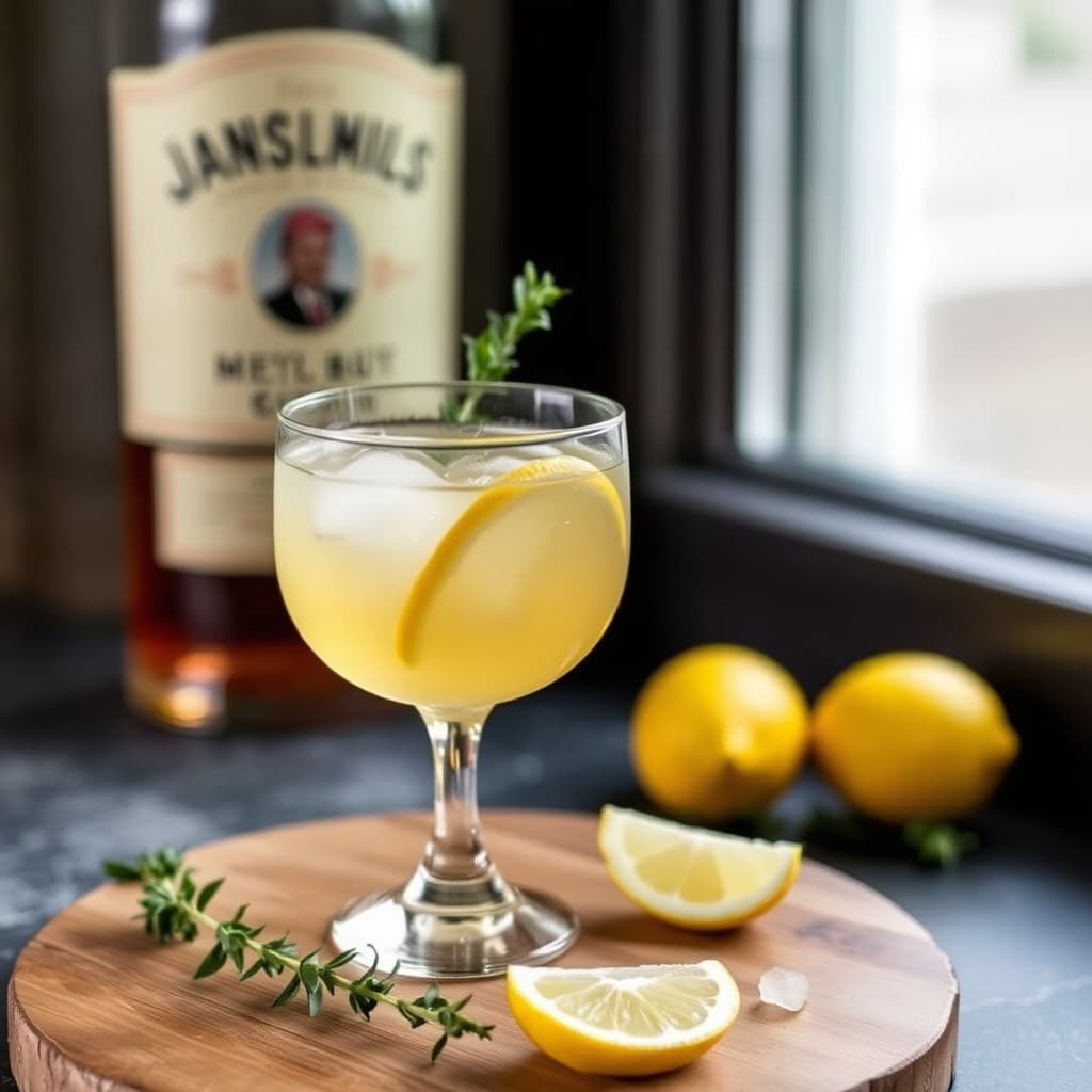 Sitrus- og timianwhiskey sour med Meyer-sitron