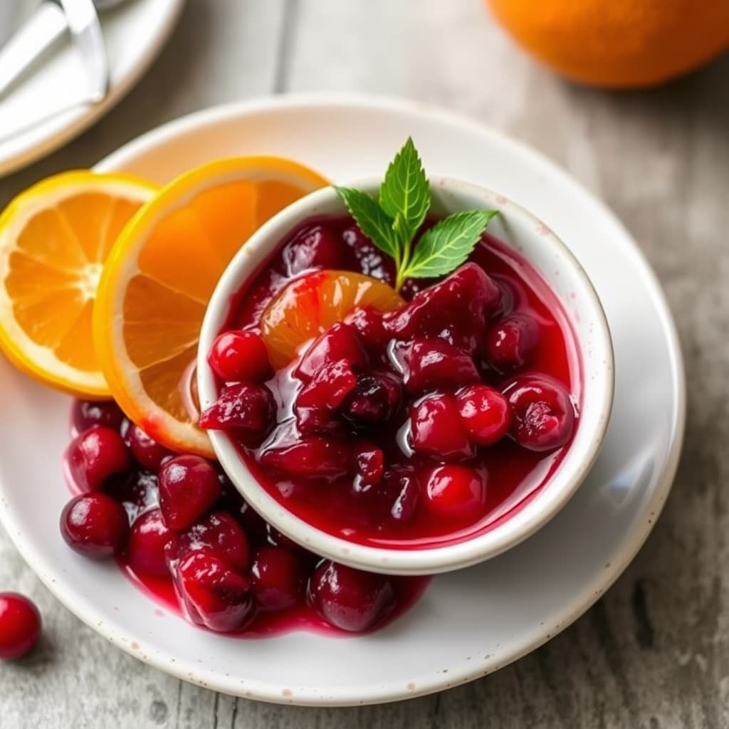 Sitrus- og tranebærkompott