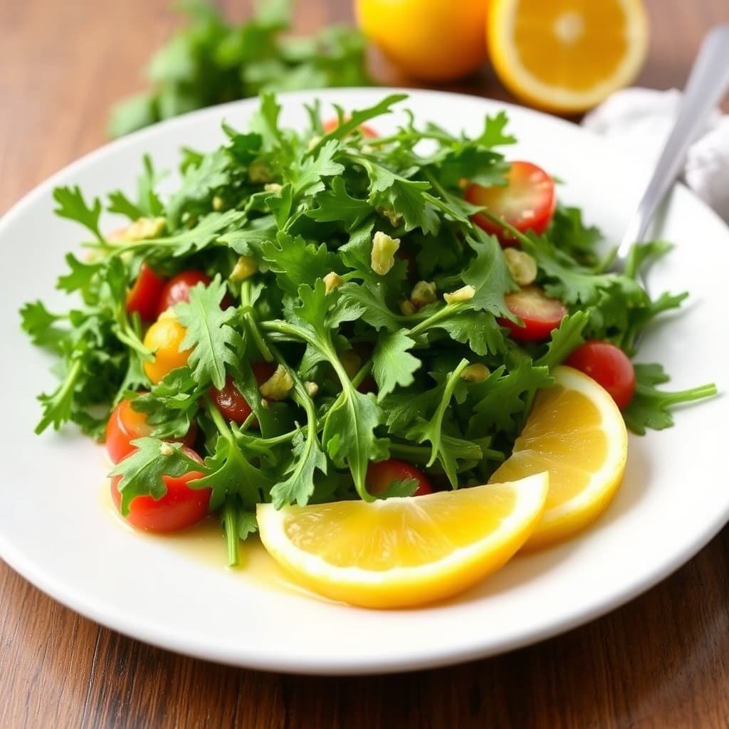 Sitrusdressing og ruccolasalat