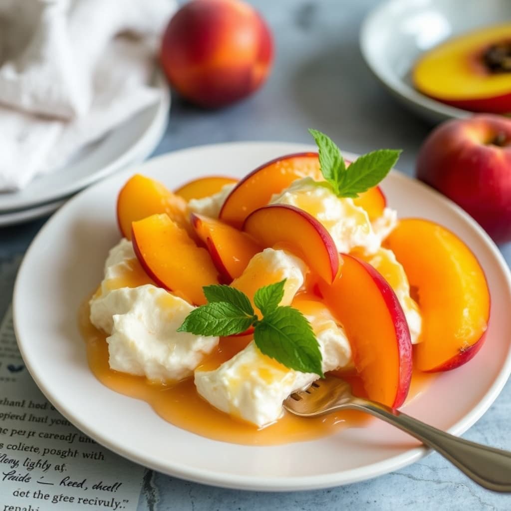 Sitrusengel med fersken