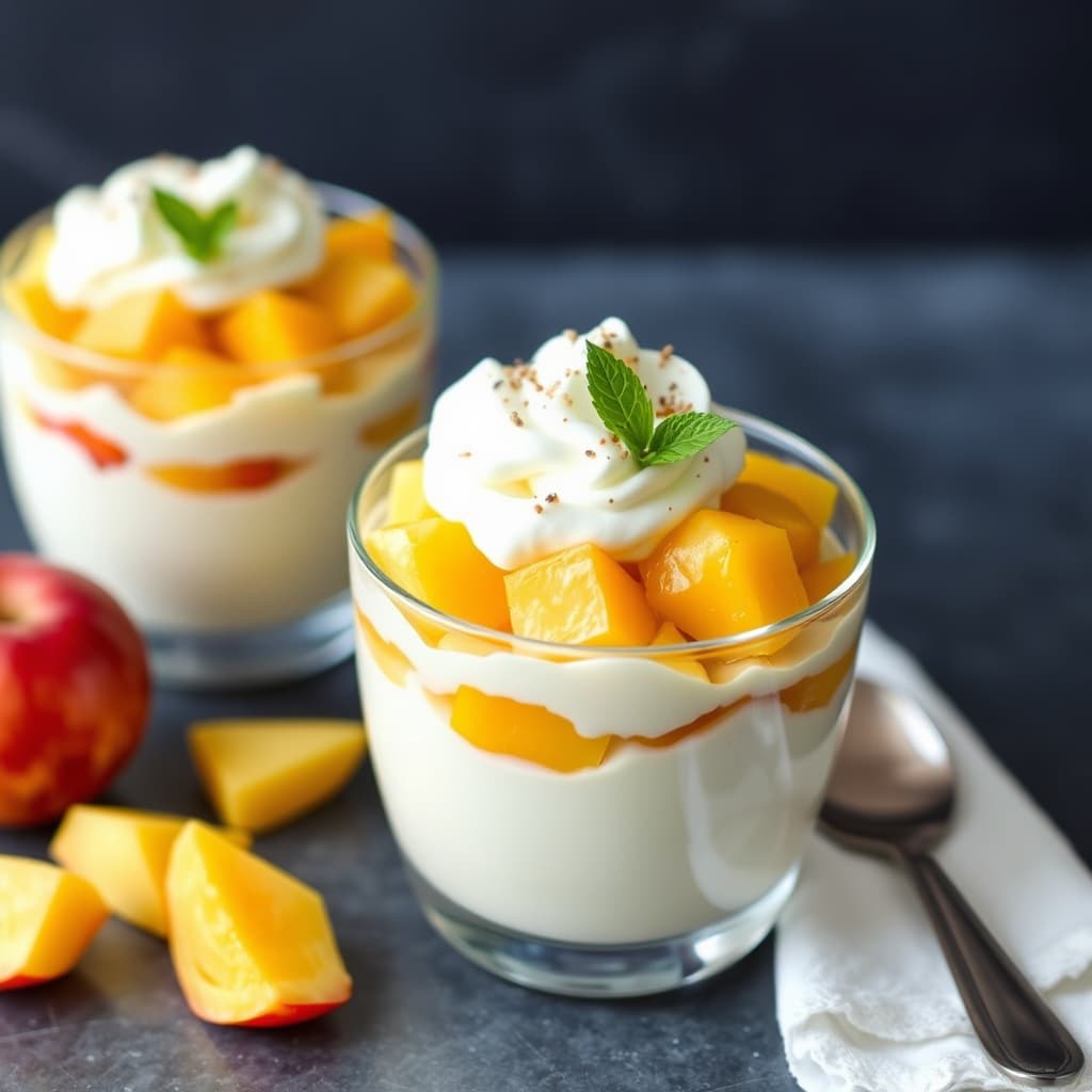 Sitrusparfait med ananas og mango