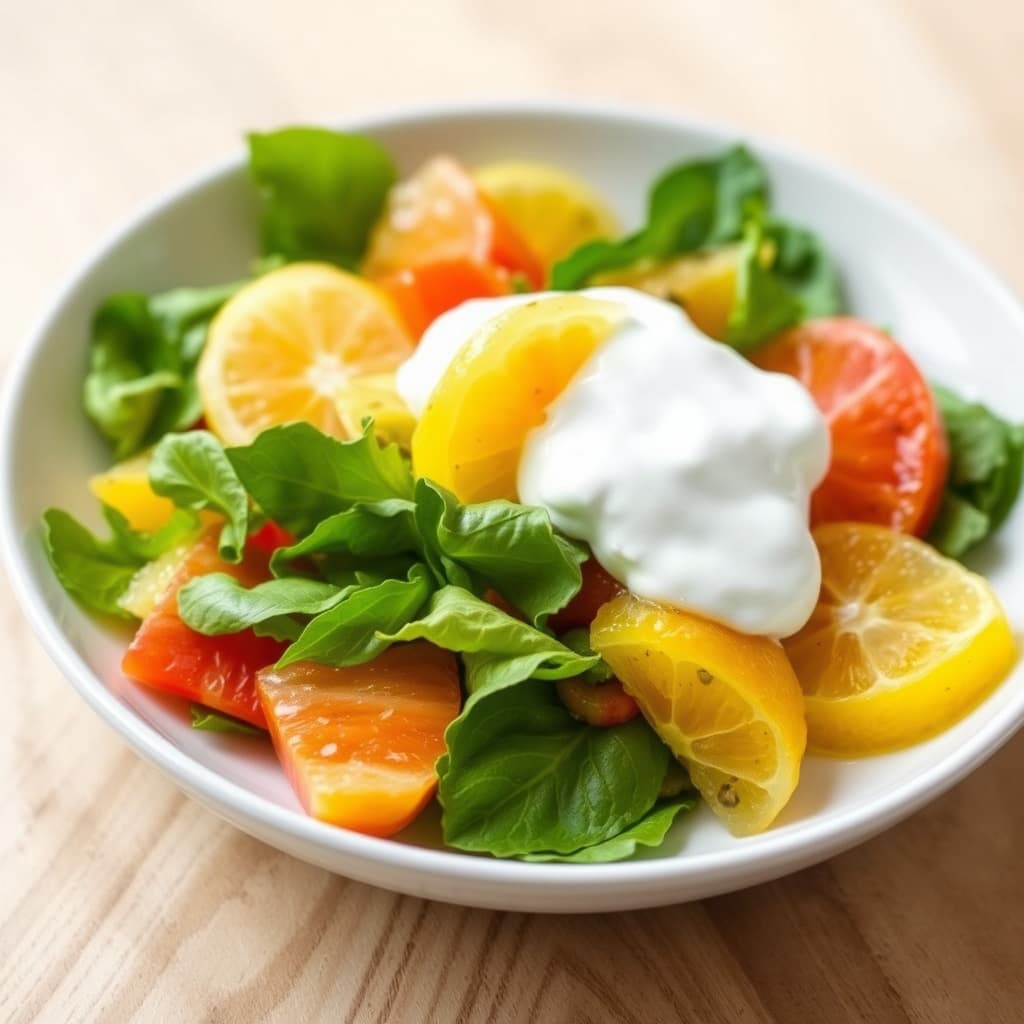 Sitrussalat med ingefær-yogurt