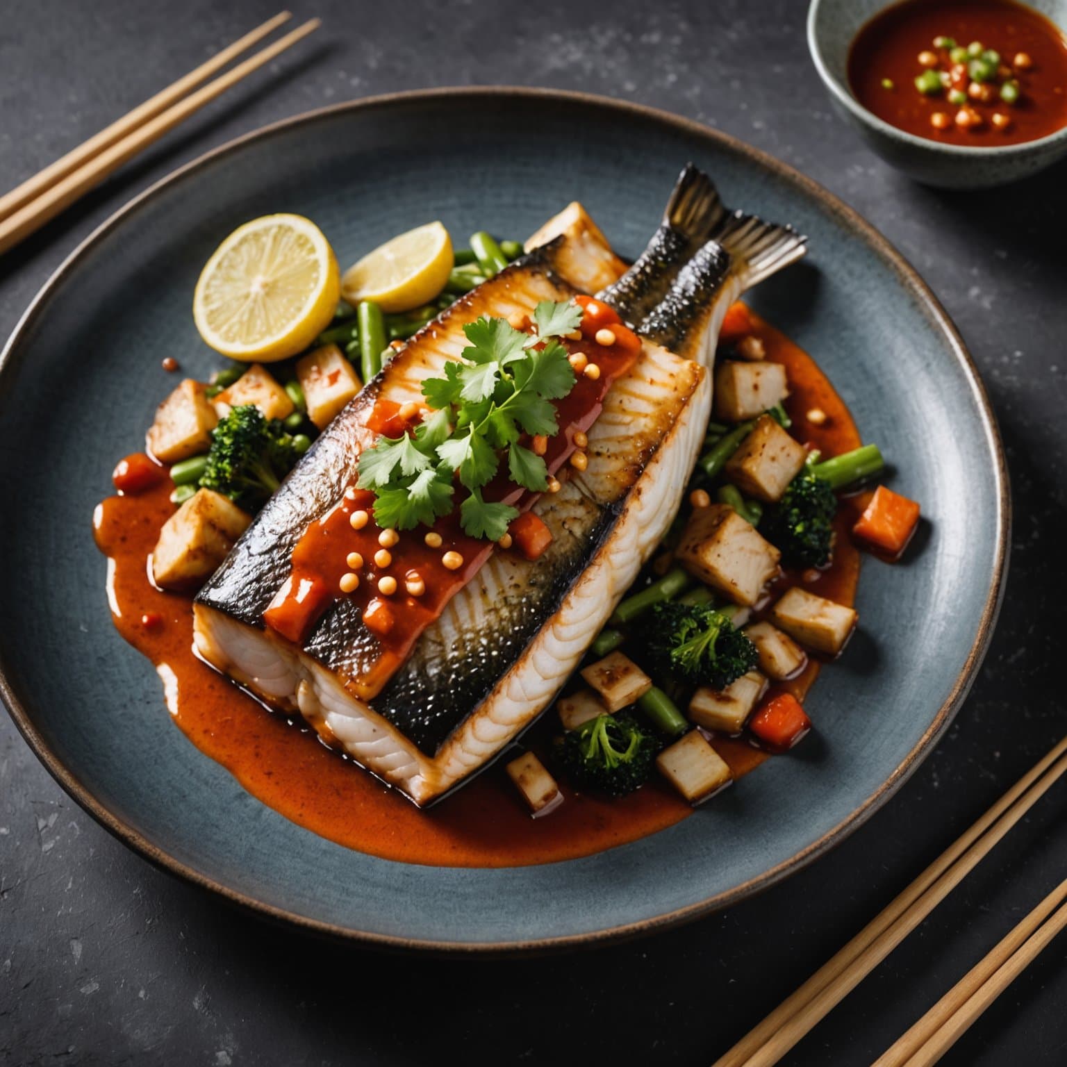 Sjøabbor med orientalsk saus