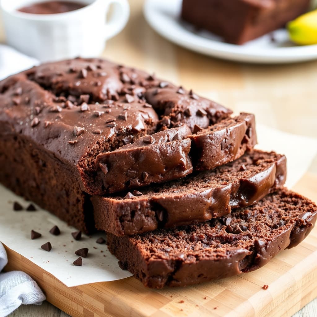 Sjokolade-Avocado-Bananbrød