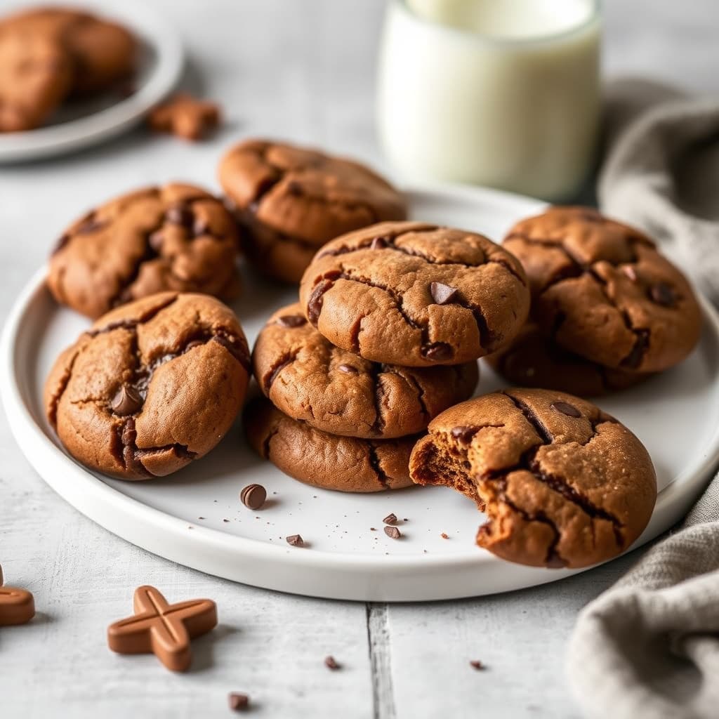 Sjokolade-ingefær shortbread-kjeks