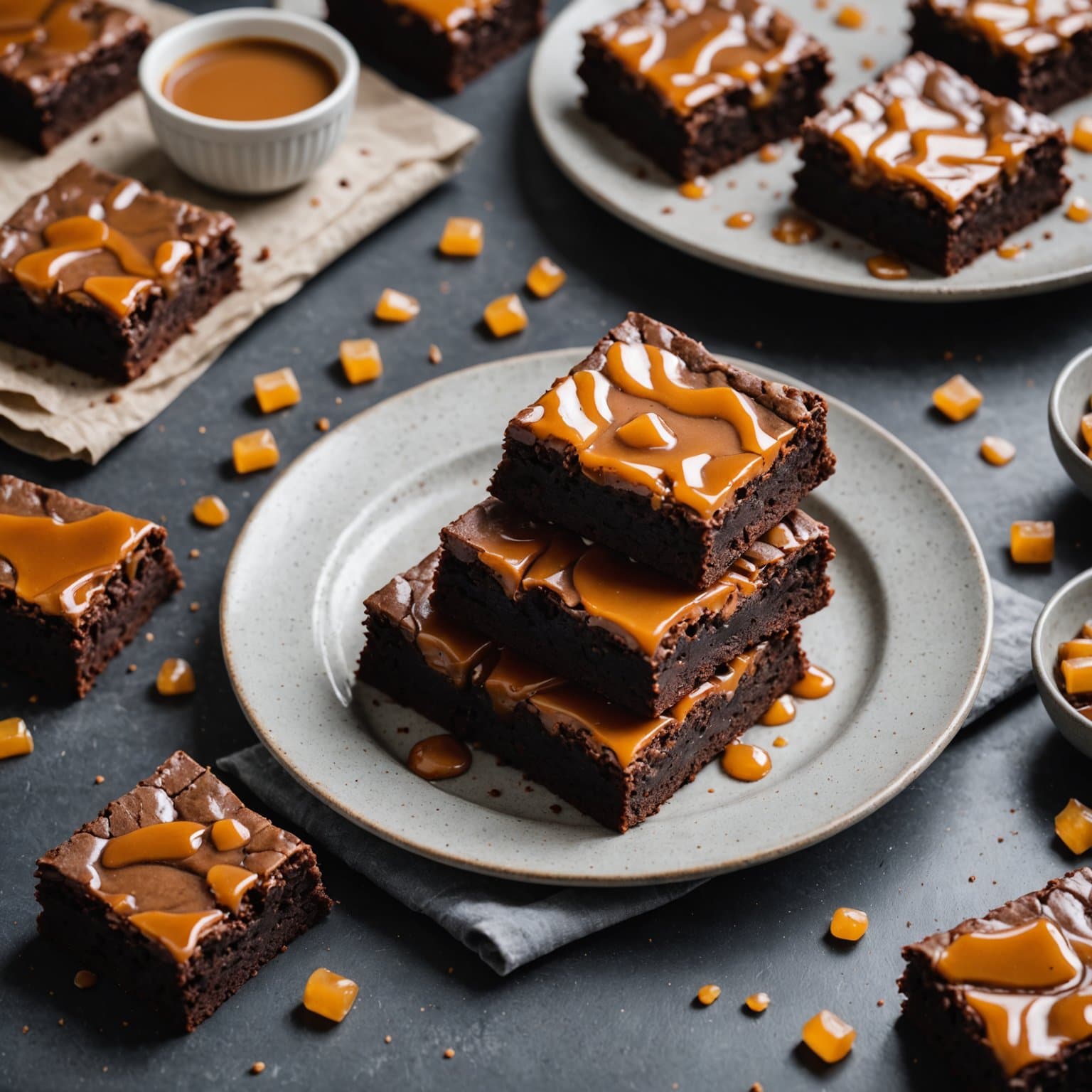 Sjokolade-karamellbrownies