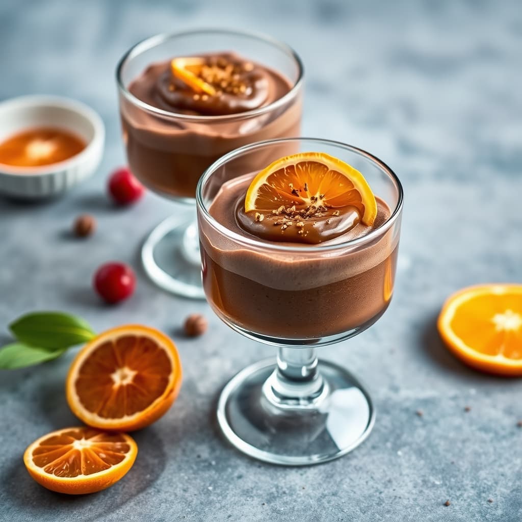 Sjokolade- og appelsinmousse