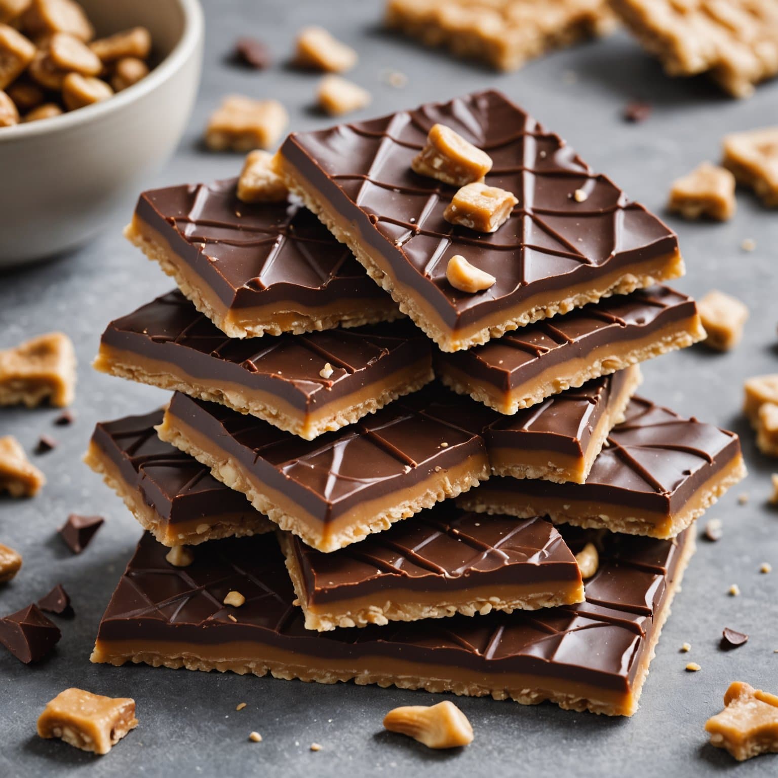 Sjokolade- og cashewkaramell