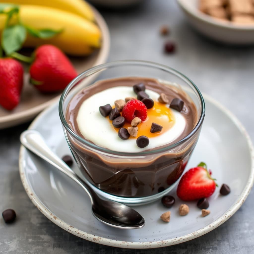 Sjokolade- og chiafrø-til frokostpudding