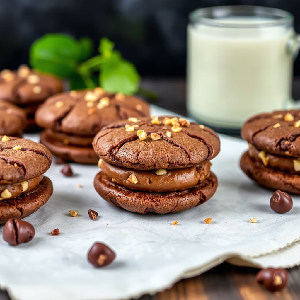 Sjokolade- og hasselnøttsmørkjeks