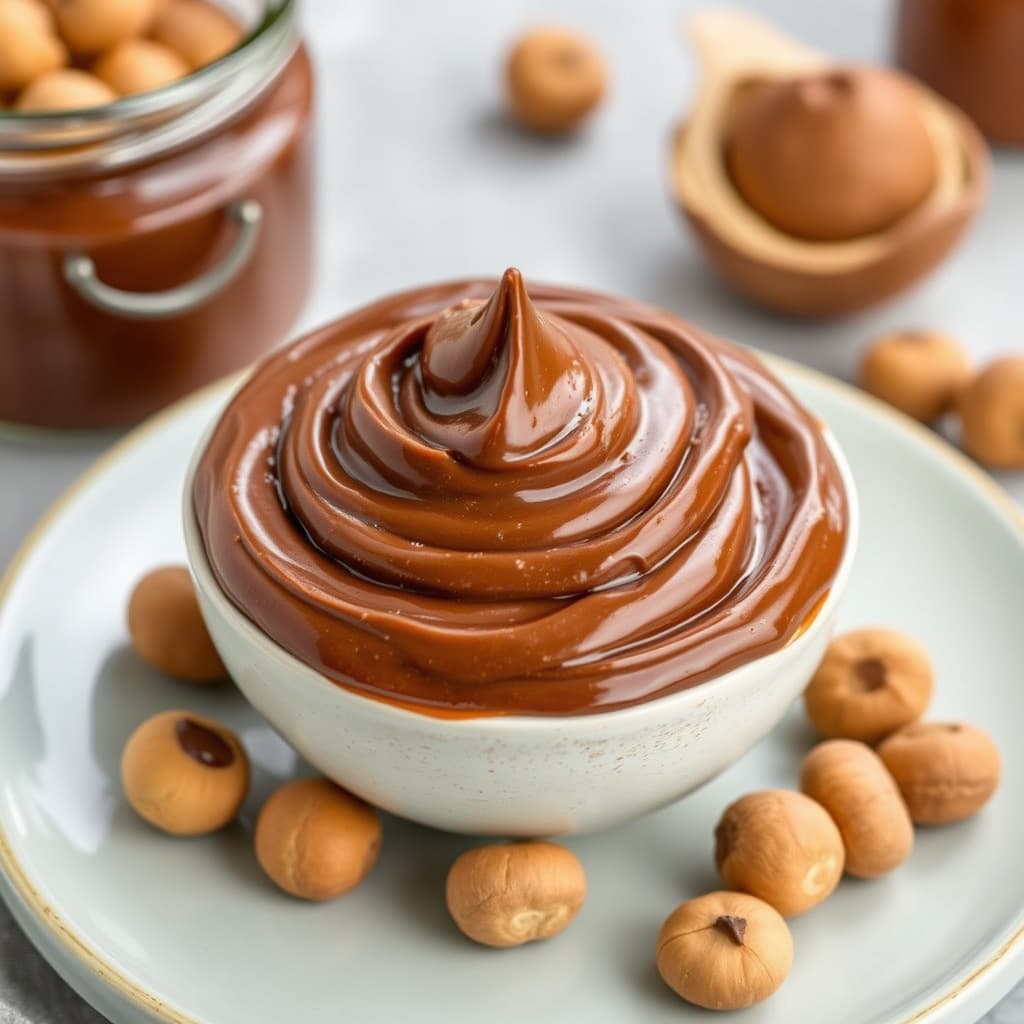 Sjokolade- og hasselnøttspredning