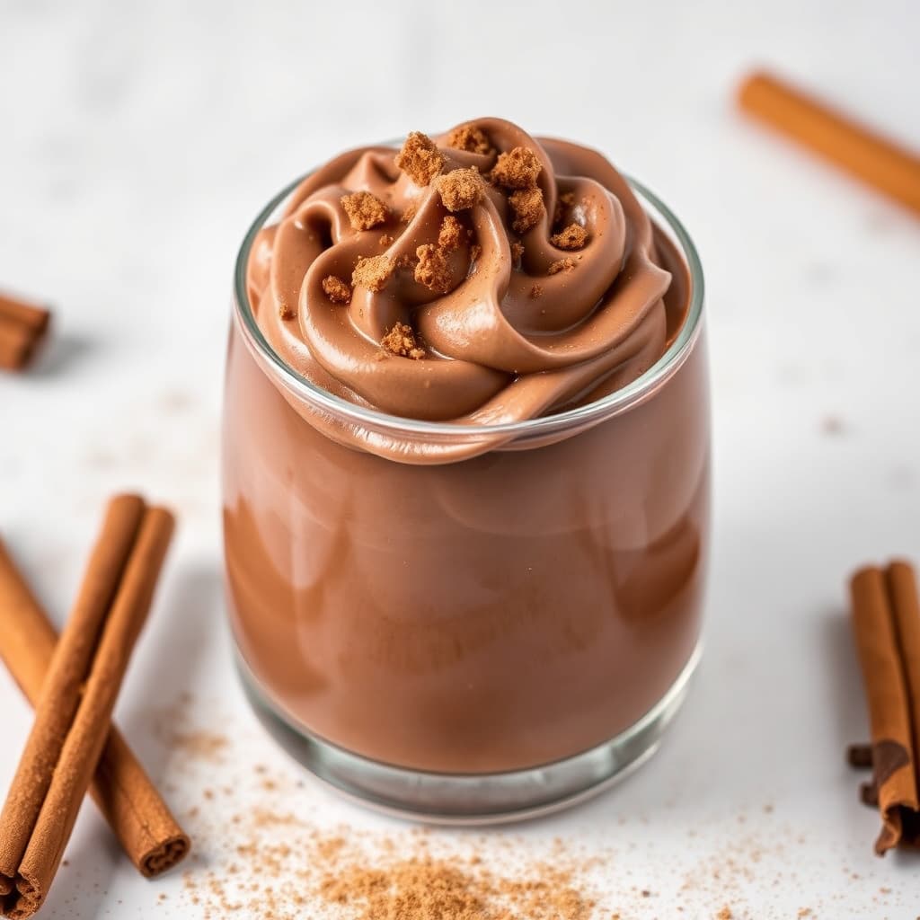 Sjokolade- og kremfyll med kanel- og sukkerstrøssel