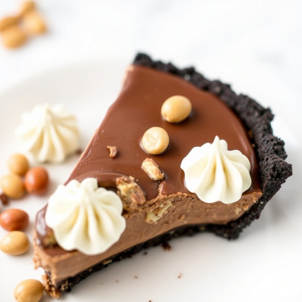 Sjokolade- og peanøttpai
