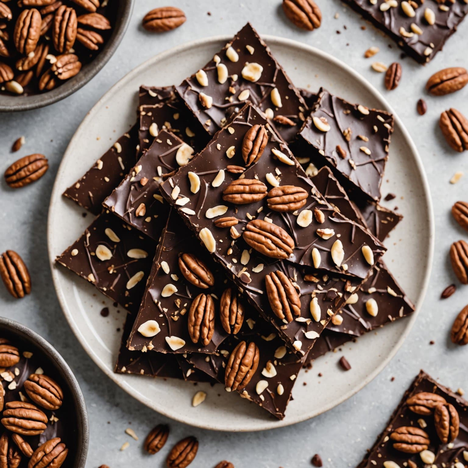 Sjokolade- og pekannøttbark